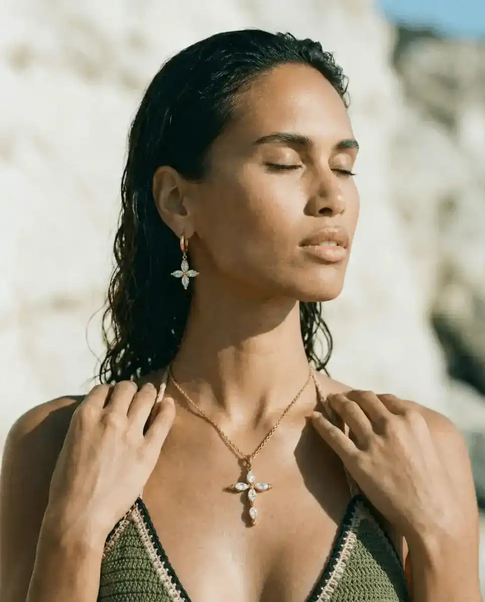 aphoriah Rivière® Drop Cross Necklace