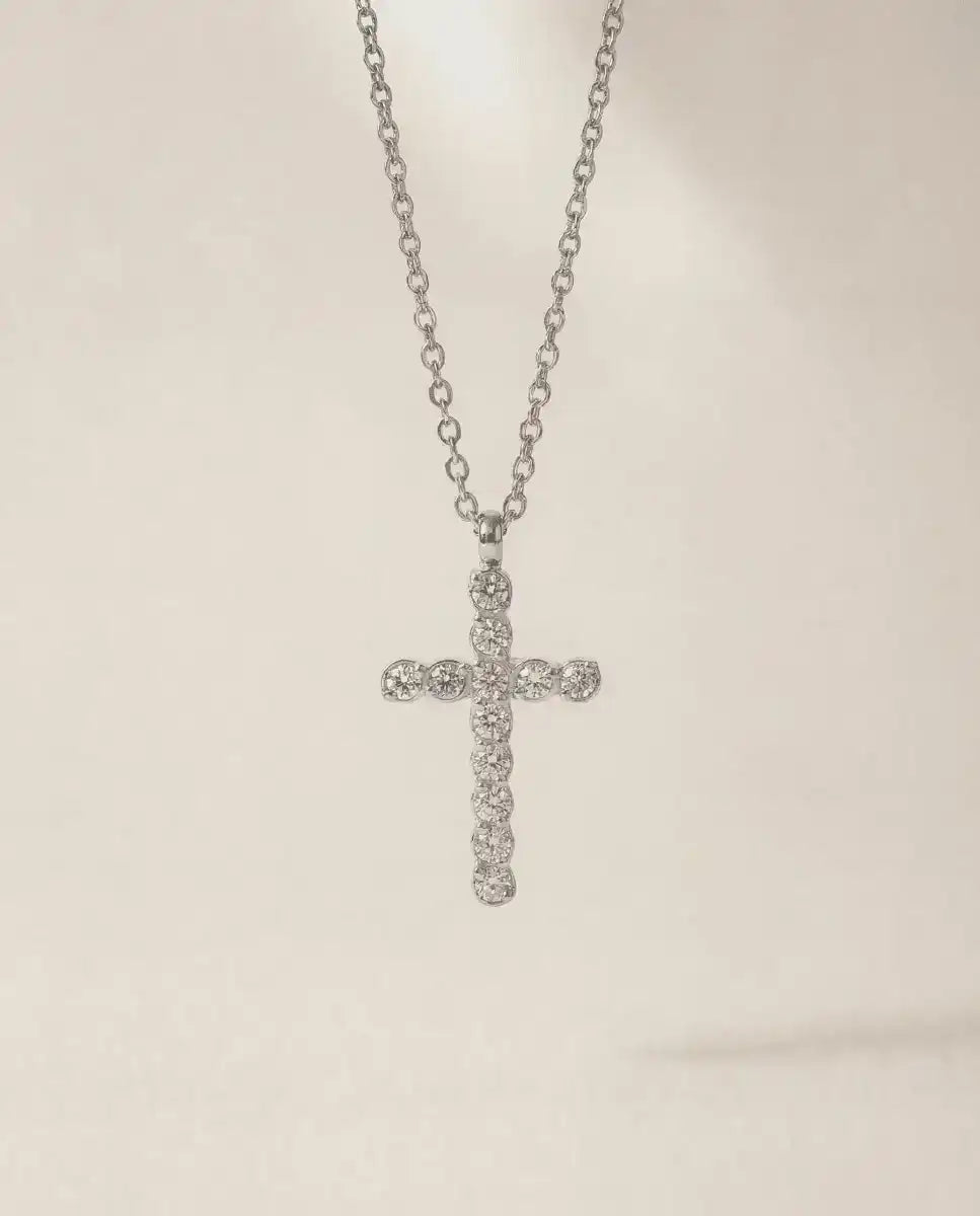 aphoriah Silver Rivière® Light Cross Necklace