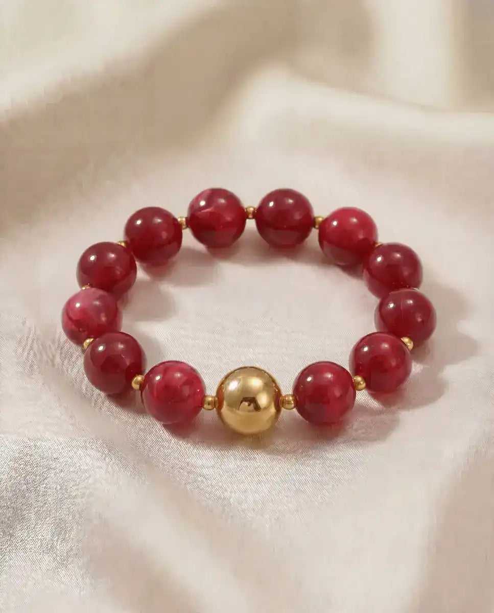aphoriah Dark Red Rivière® Pearl Bracelet