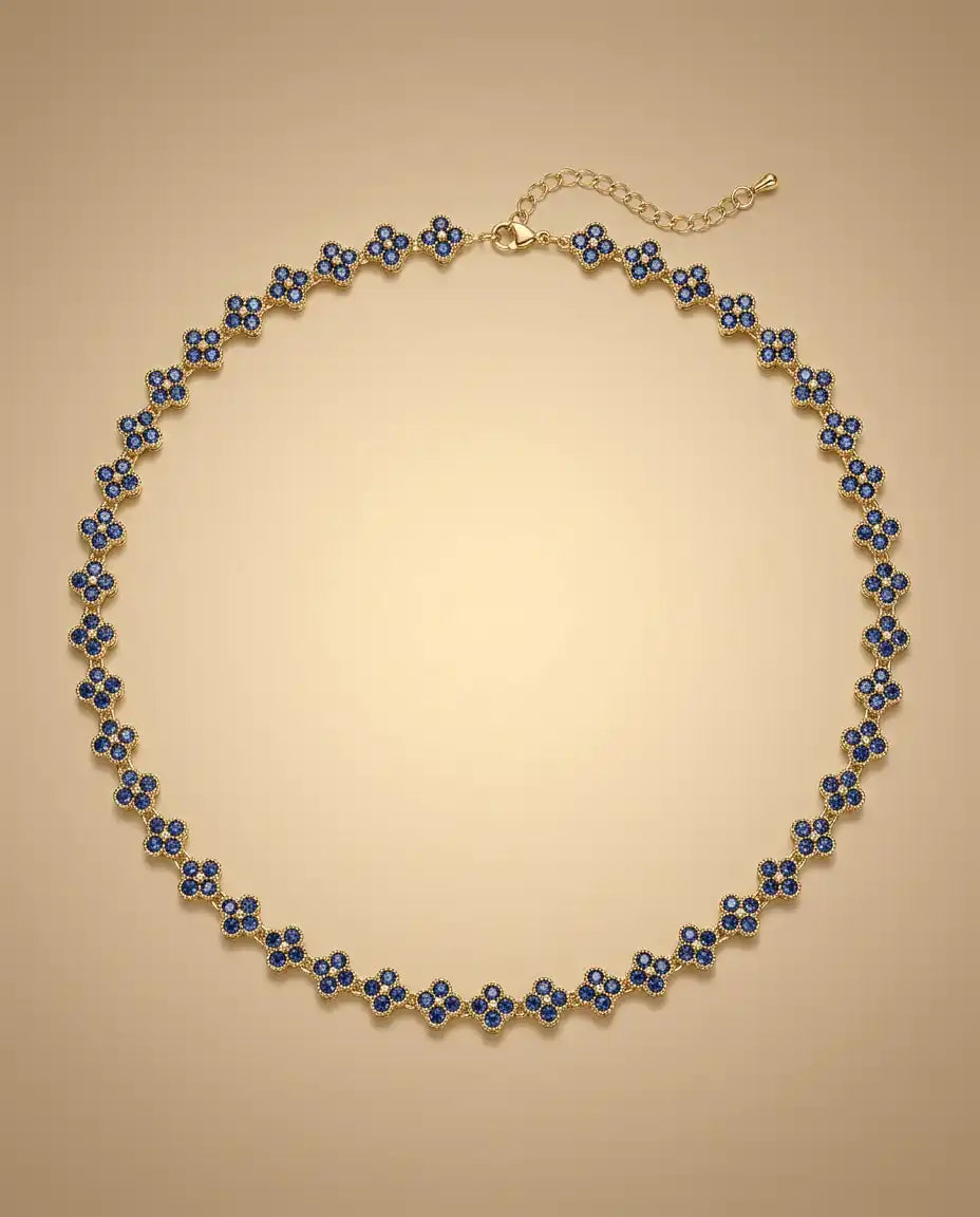aphoriah GOLD Azure Rosette® Link Necklace