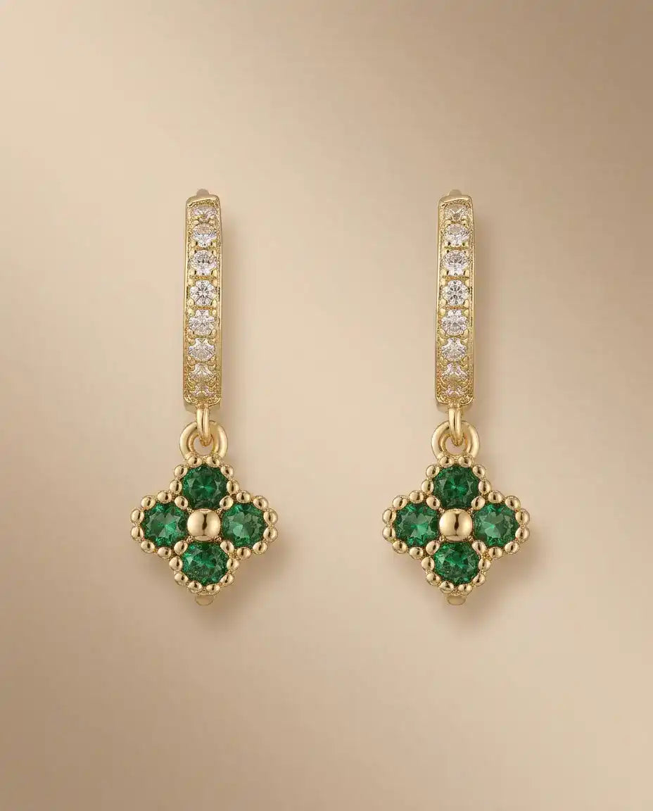 aphoriah GOLD Basil Rosette® Chain Earrings