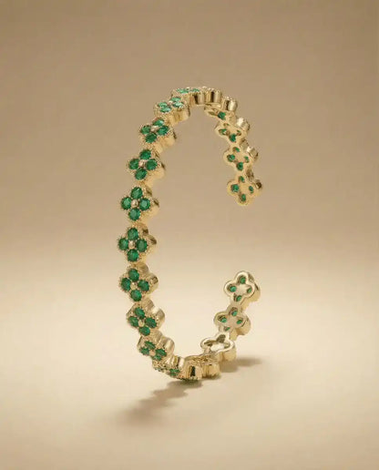 aphoriah GOLD Basil Rosette® Open Bracelet