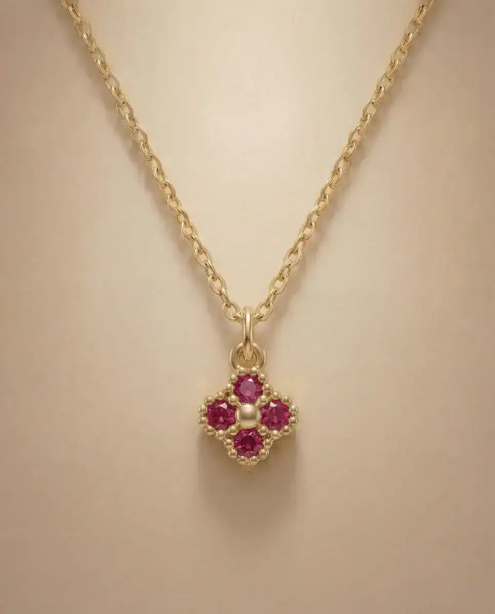 aphoriah GOLD Cherry Rosette® Chain Necklace