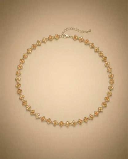aphoriah GOLD Citrine Rosette® Link Necklace