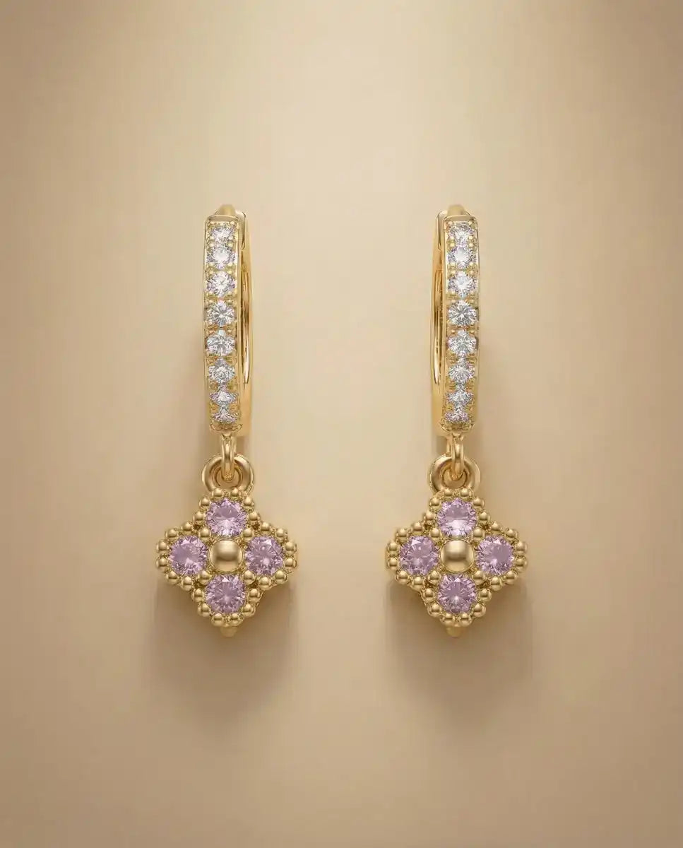 aphoriah GOLD Ivory Rosette® Chain Earrings