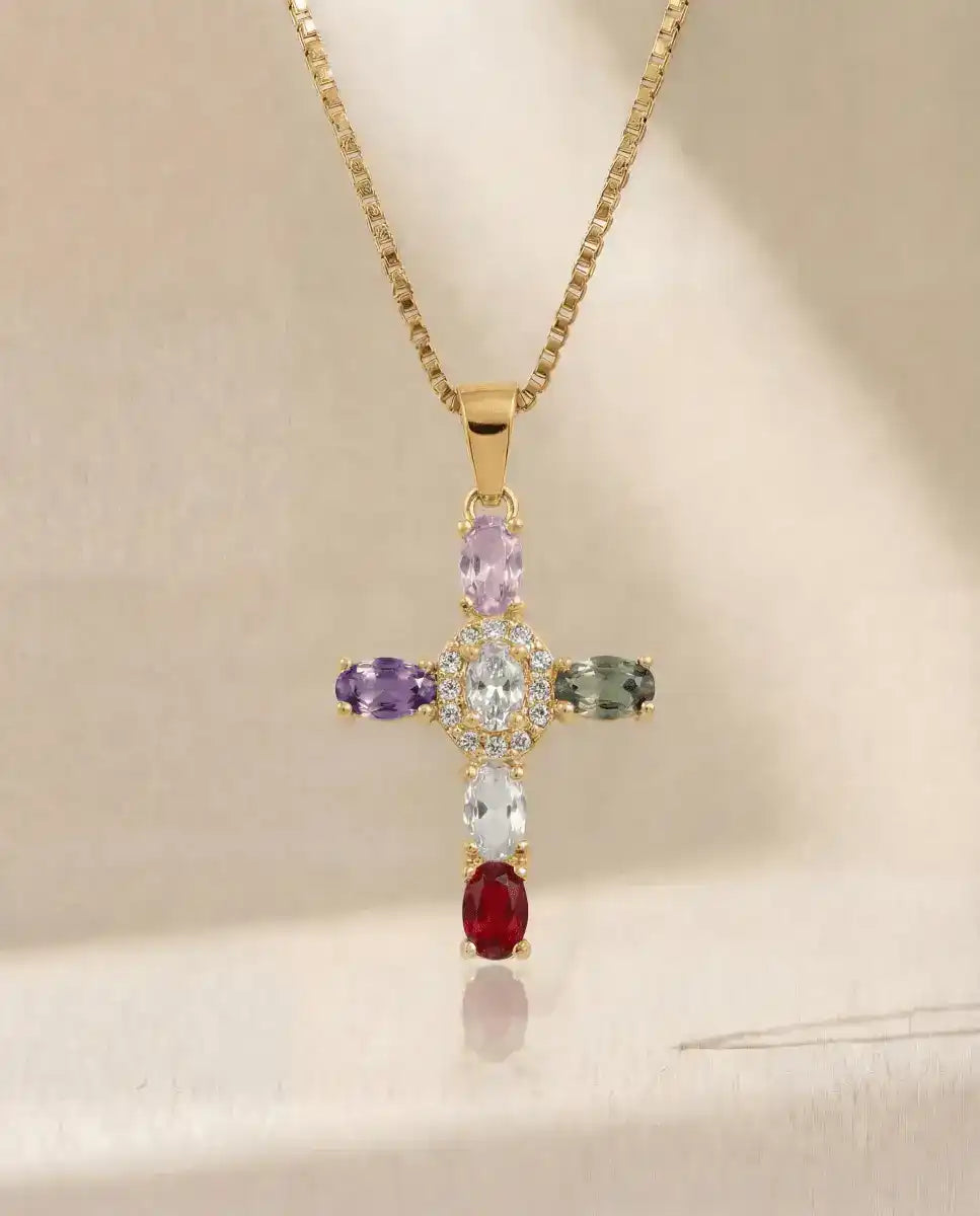 aphoriah Gold Rivière® Lagoon Cross Necklace