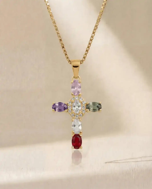 aphoriah Gold Rivière® Lagoon Cross Necklace