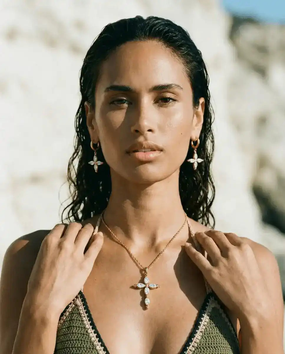 aphoriah Rivière® Drop Cross Necklace