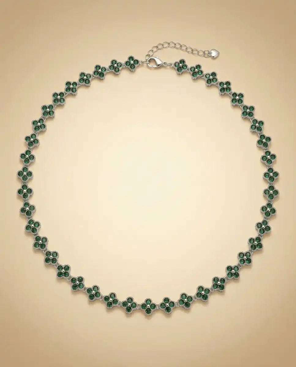 aphoriah SILVER Basil Rosette® Link Necklace