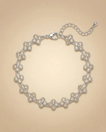aphoriah SILVER Champagne Rosette® Link Bracelet