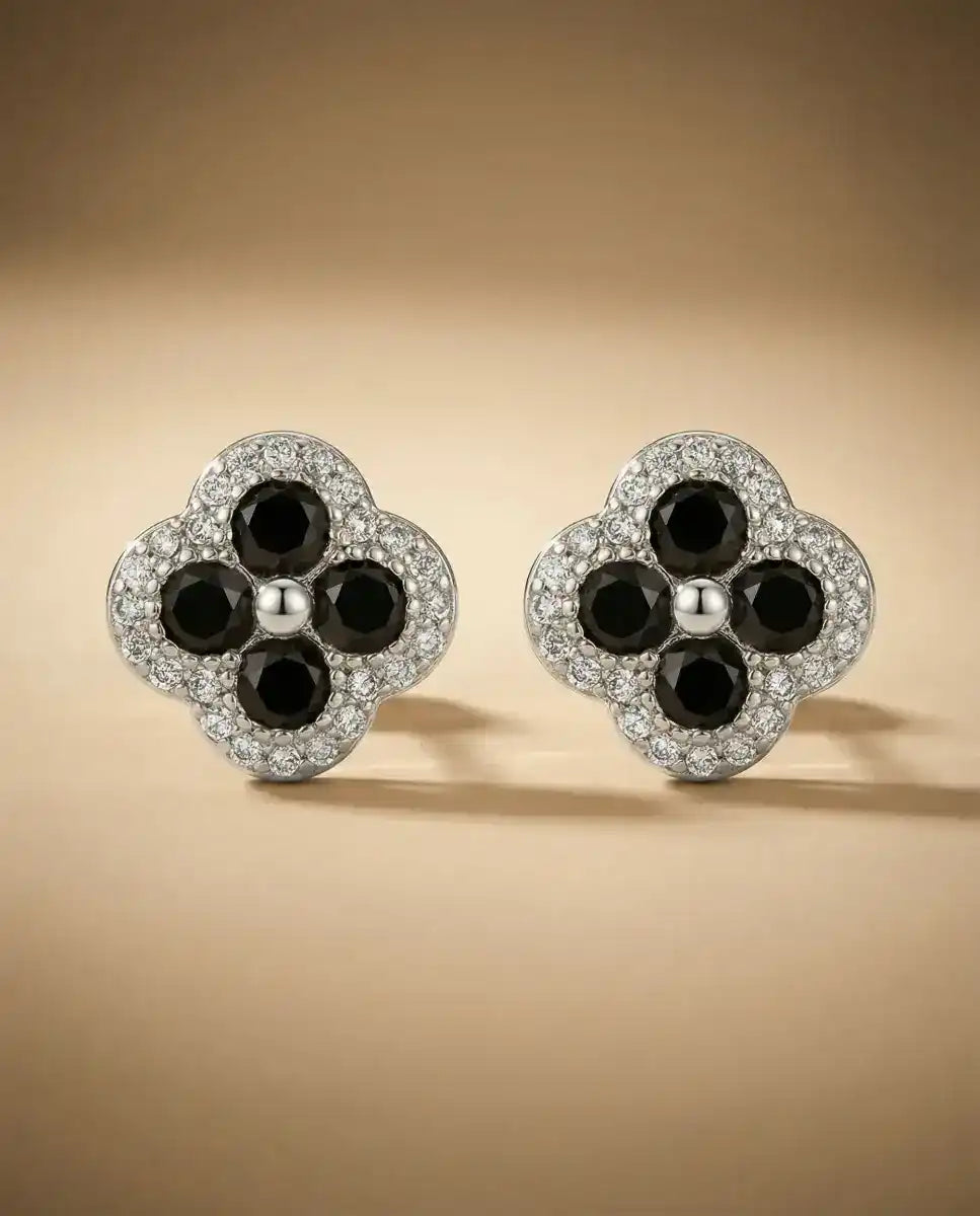 aphoriah SILVER Onyx Rosette® Signature Earrings