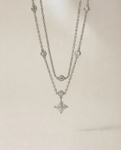 aphoriah Silver Rivière® Flower Necklace