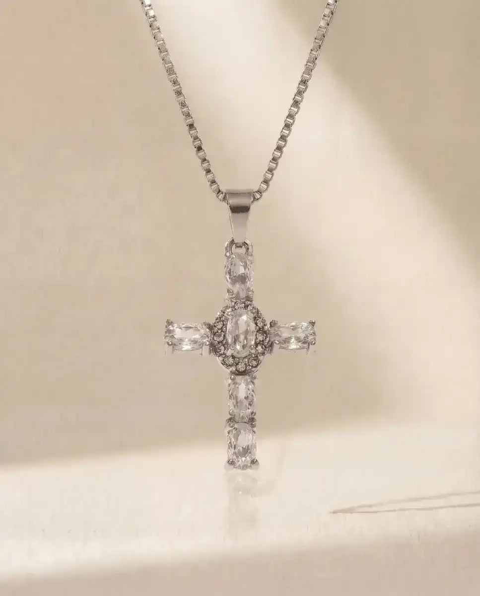 aphoriah Silver Rivière® Star Cross Necklace