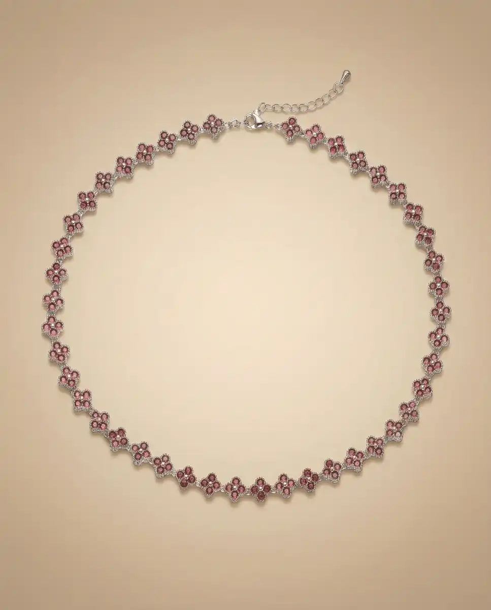 aphoriah SILVER Ruby Rosette® Link Necklace